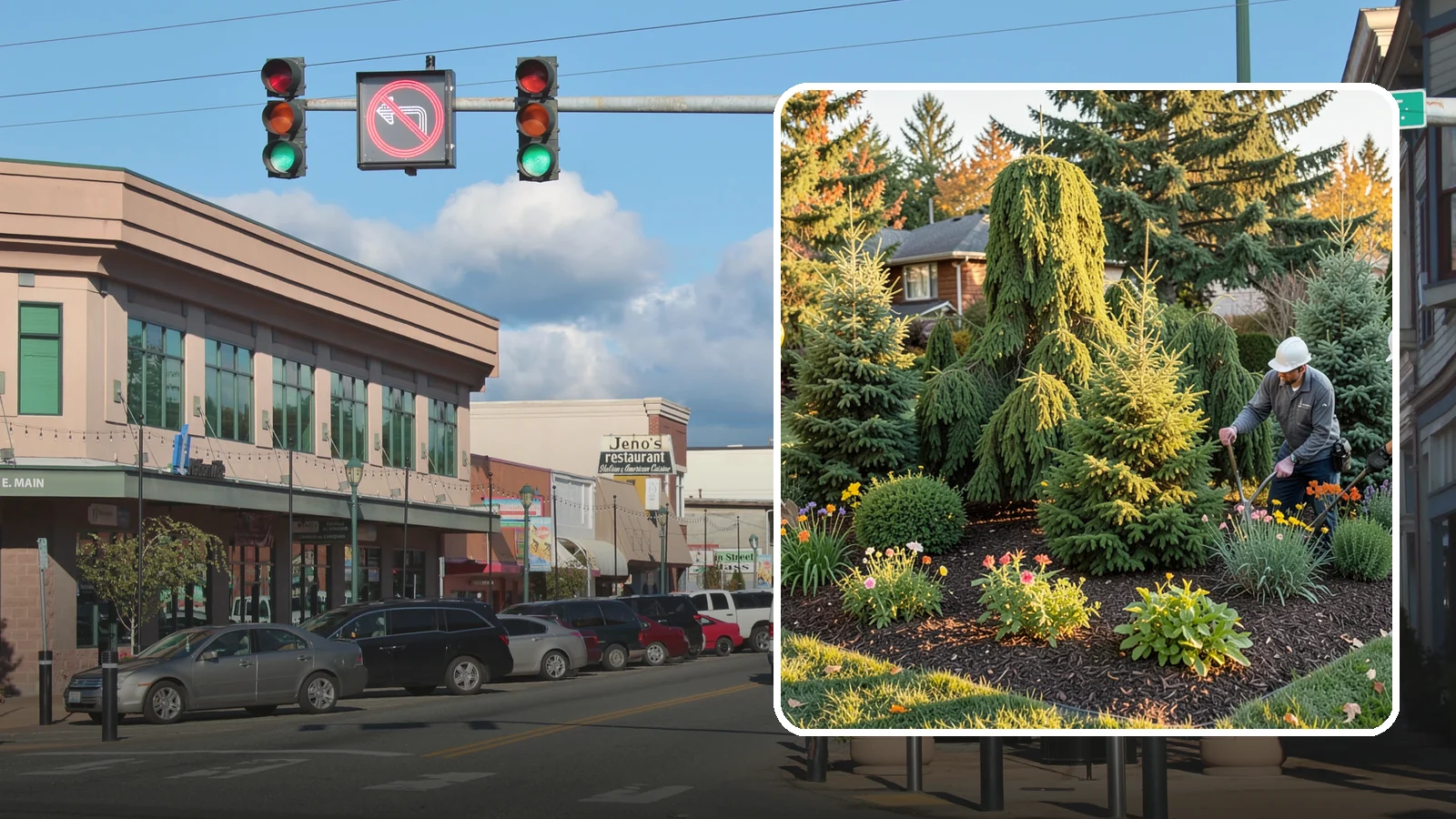 Evergreen Tree Planting in Monroe, Snohomish County, WA - We plant evergreen trees that keep Northwest landscapes green and screened all year long.