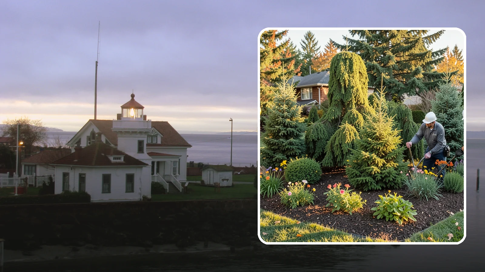 Evergreen Tree Planting in Mukilteo, Snohomish County, WA - We plant evergreen trees that keep Northwest landscapes green and screened all year long.