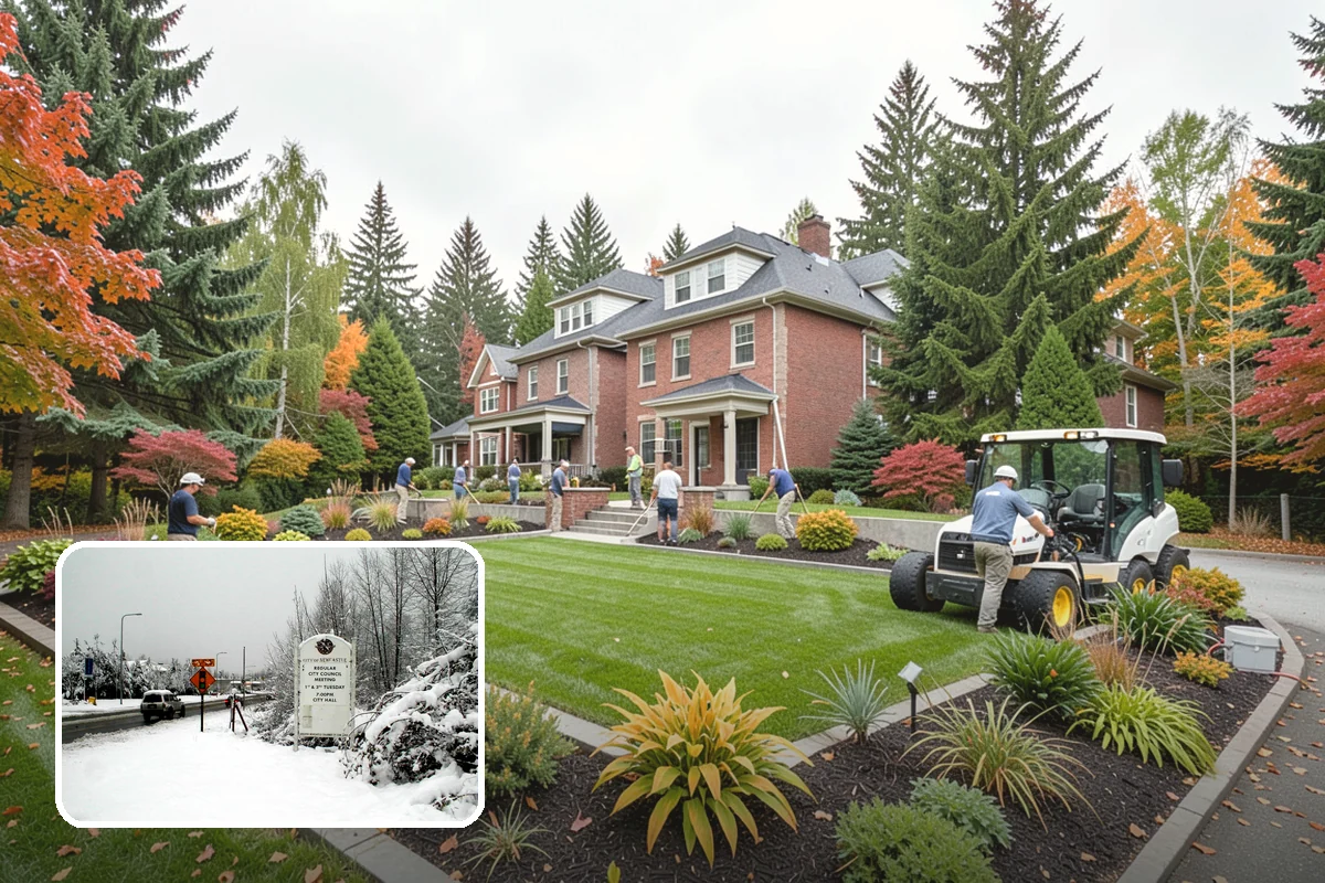 Evergreen Tree Planting in Newcastle, King County, WA - Year-round green color, privacy, and structure