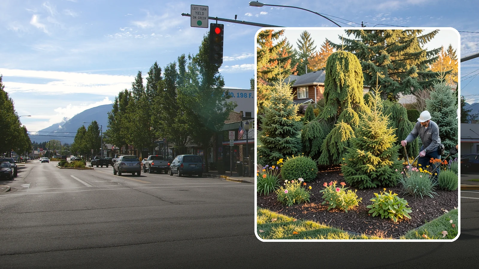 Evergreen Tree Planting in North Bend, King County, WA - We plant evergreen trees that keep Northwest landscapes green and screened all year long.