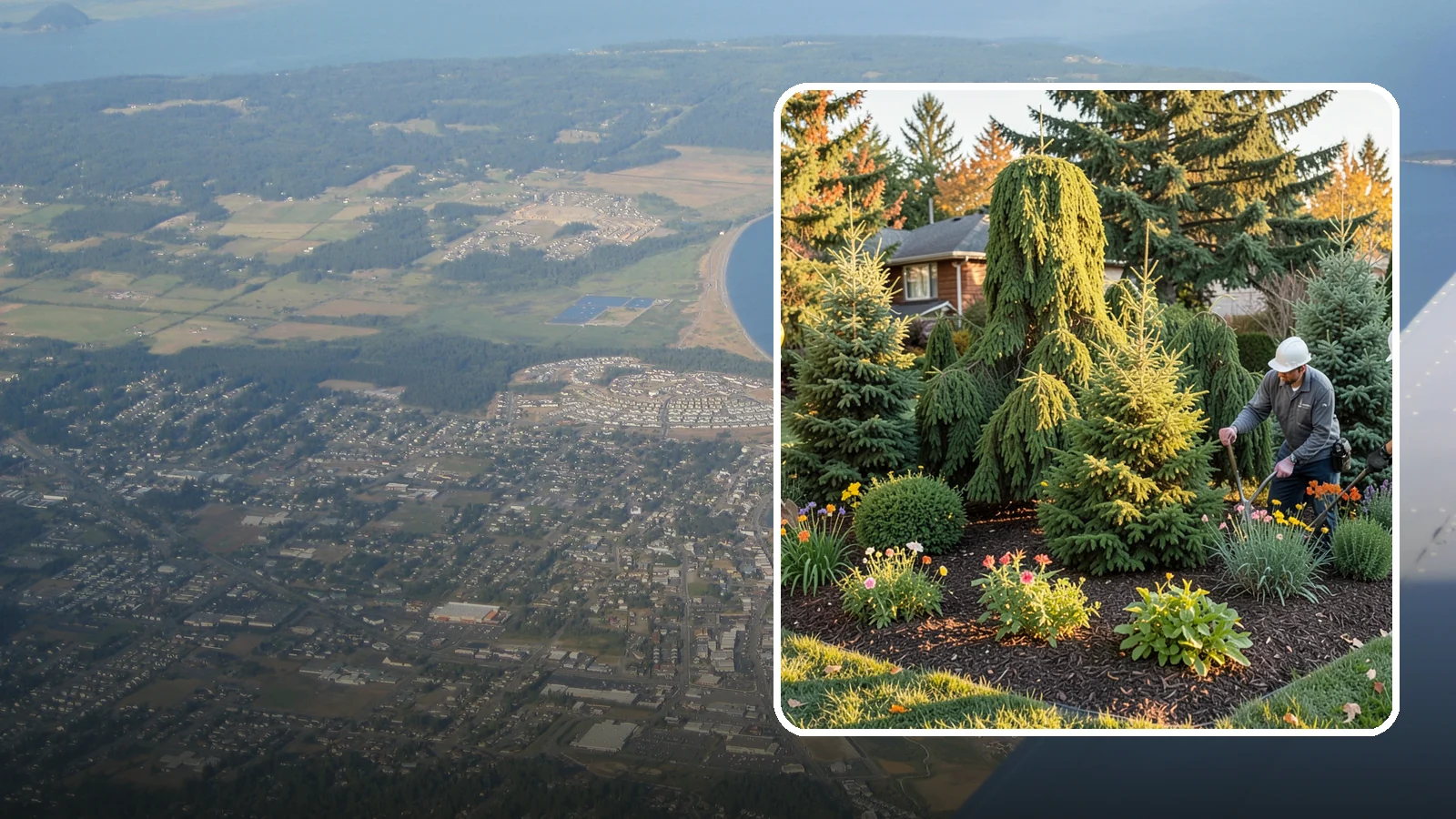 Evergreen Tree Planting in Oak Harbor, Island County, WA - We plant evergreen trees that keep Northwest landscapes green and screened all year long.