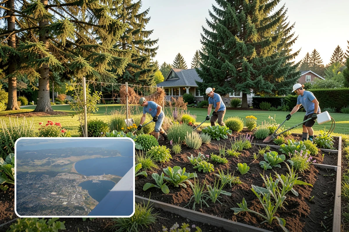 Evergreen Tree Planting in Oak Harbor, Island County, WA - Year-round green color, privacy, and structure