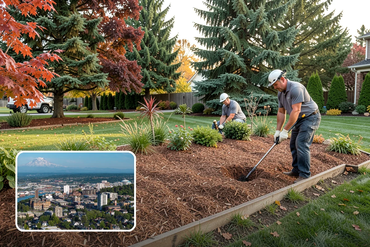Evergreen Tree Planting in Tacoma, Pierce County, WA - Year-round green color, privacy, and structure