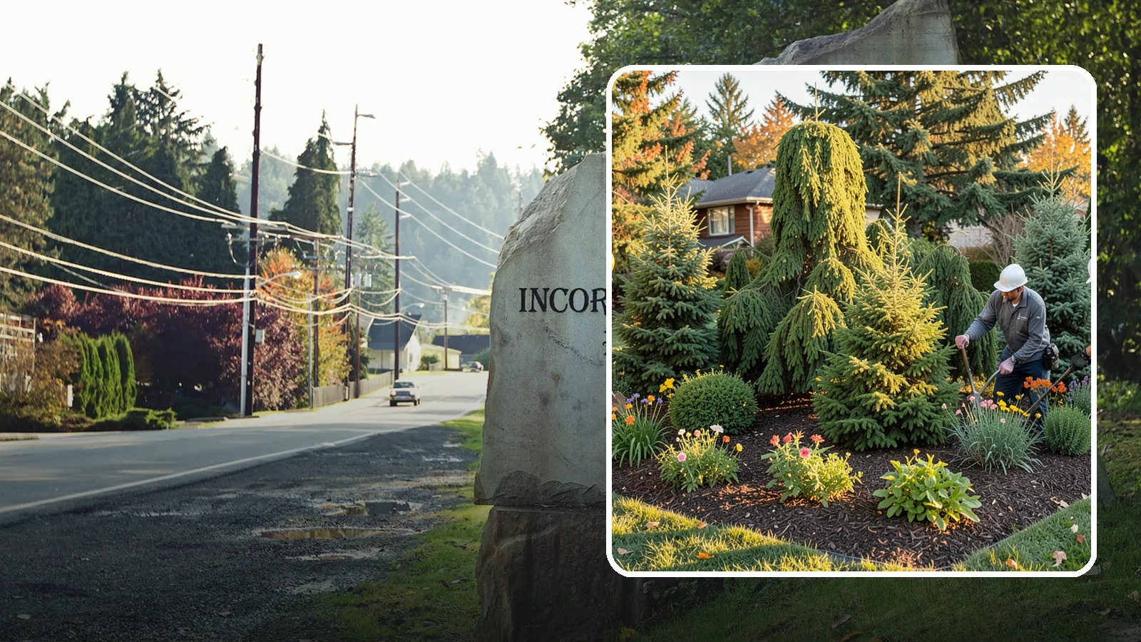 Evergreen Tree Planting in Wilkeson, Pierce County, WA - We plant evergreen trees that keep Northwest landscapes green and screened all year long.