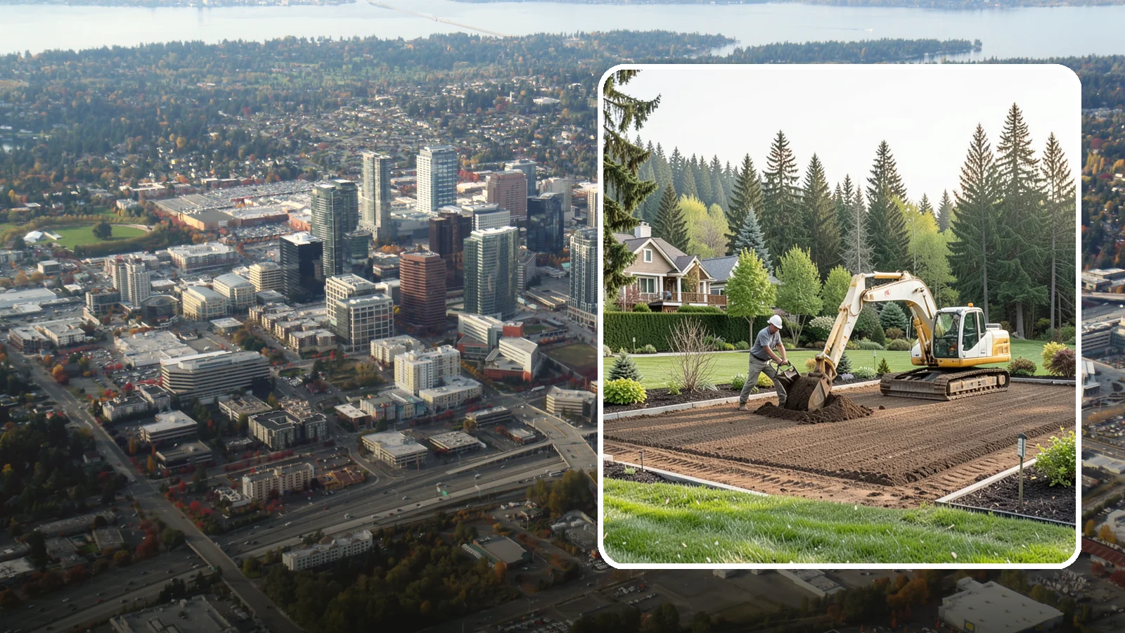 Excavation in Bellevue, King County, WA - Precise excavation for foundations, features, drainage, and landscape projects of all sizes.