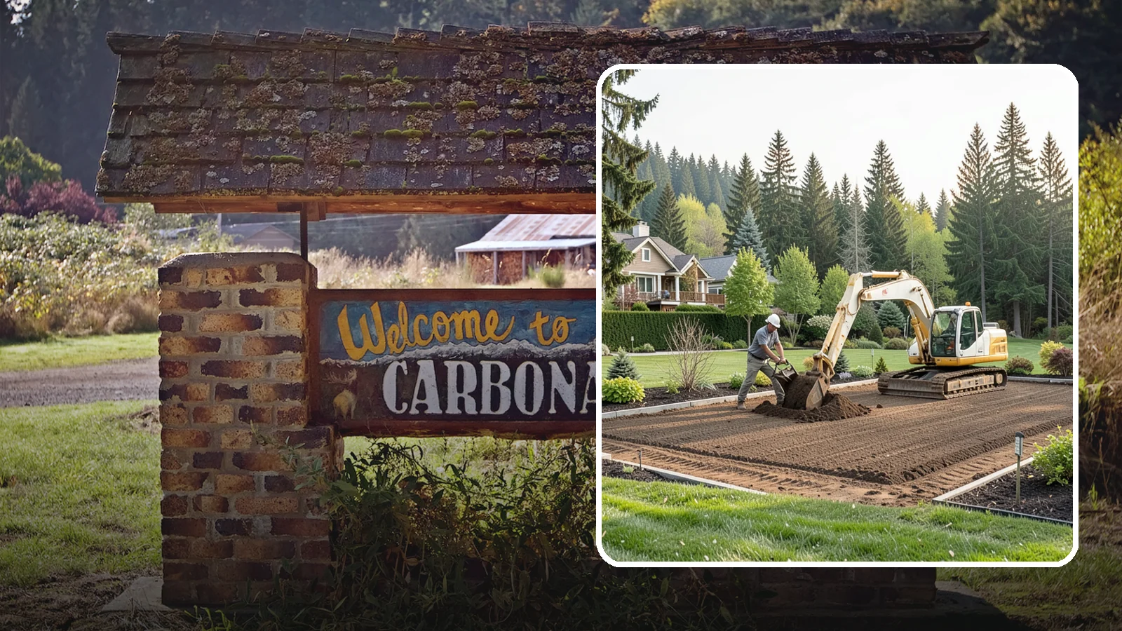 Excavation in Carbonado, Pierce County, WA - Precise excavation for foundations, features, drainage, and landscape projects of all sizes.