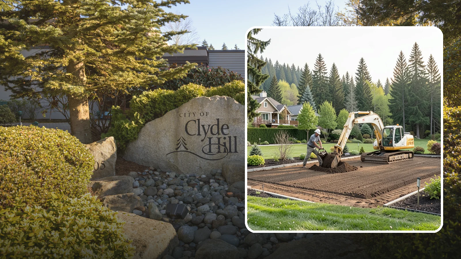 Excavation in Clyde Hill, King County, WA - Precise excavation for foundations, features, drainage, and landscape projects of all sizes.