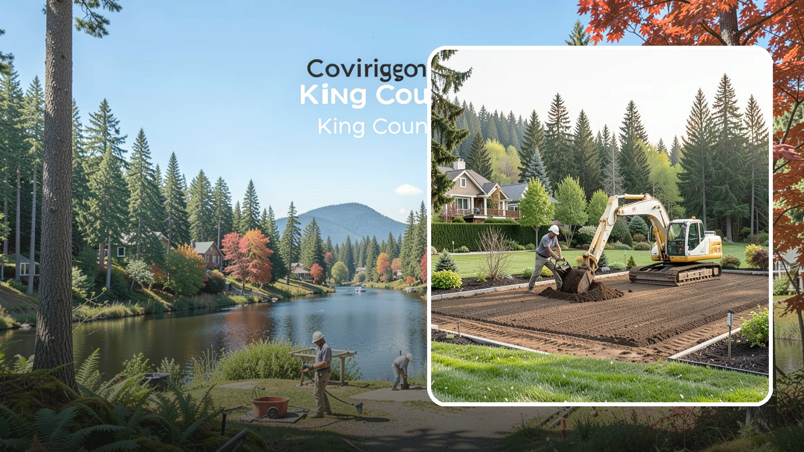 Excavation in Covington, King County, WA - Precise excavation for foundations, features, drainage, and landscape projects of all sizes.