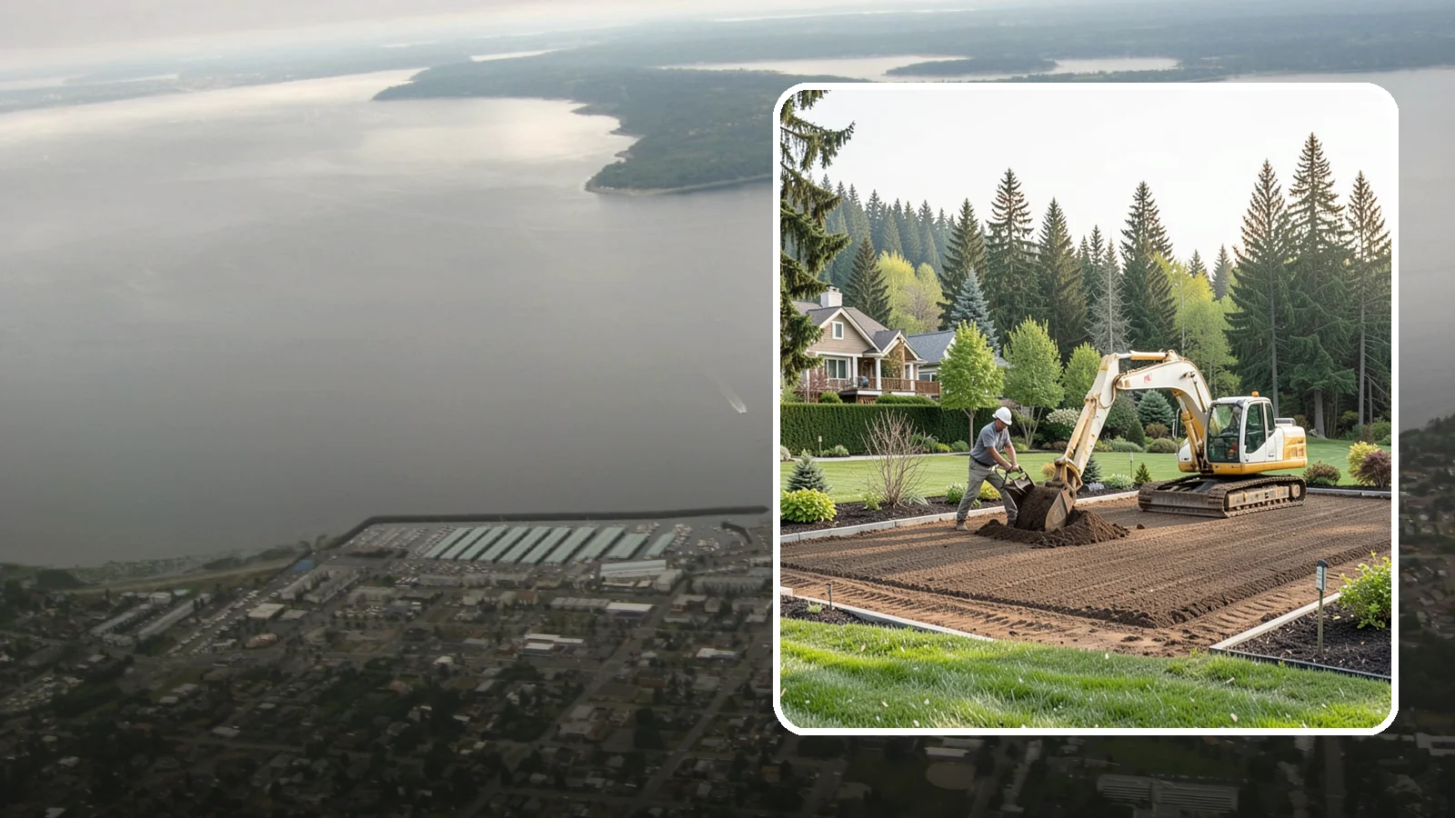 Excavation in Des Moines, King County, WA - Precise excavation for foundations, features, drainage, and landscape projects of all sizes.