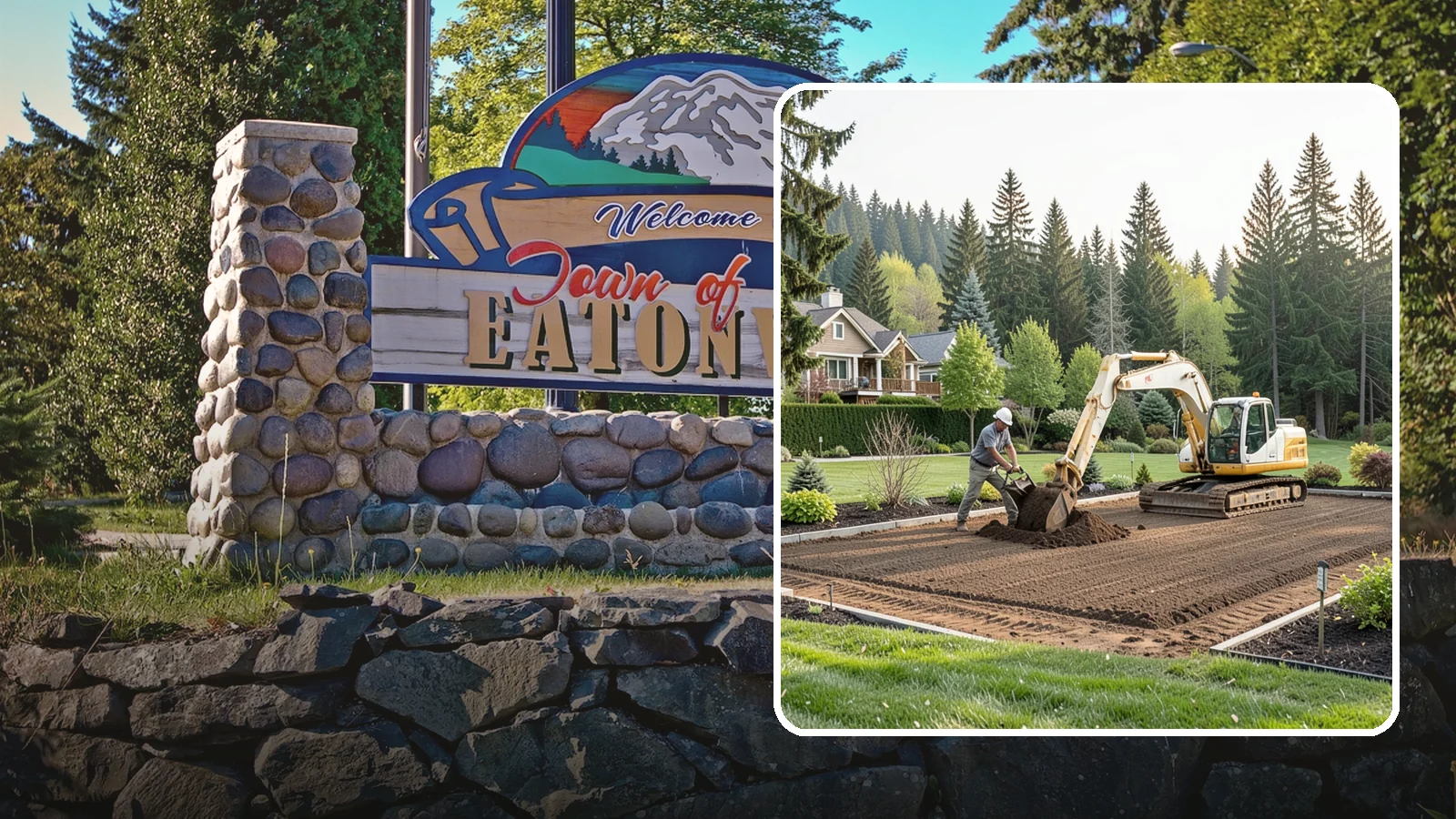Excavation in Eatonville, Pierce County, WA - Precise excavation for foundations, features, drainage, and landscape projects of all sizes.