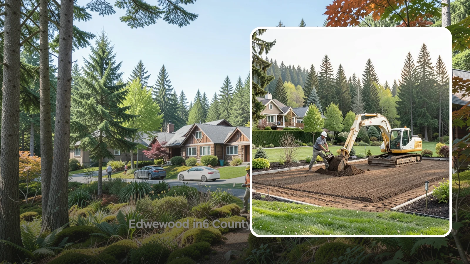 Excavation in Edgewood, Pierce County, WA - Precise excavation for foundations, features, drainage, and landscape projects of all sizes.
