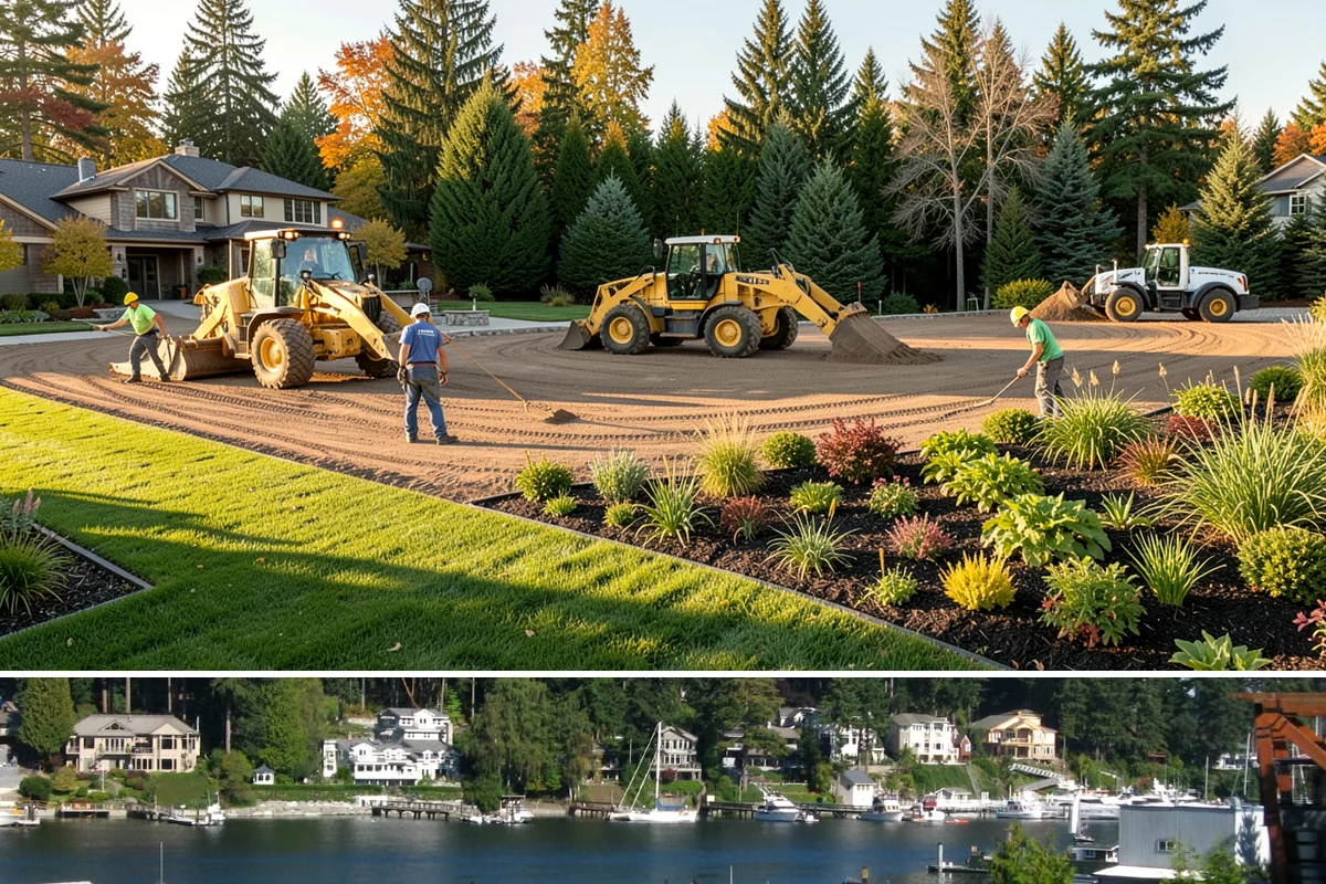 Excavation in Gig Harbor, Pierce County, WA - Best done in drier conditions.