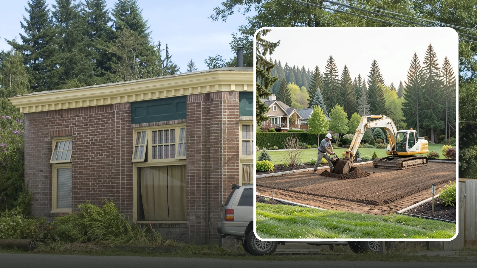 Excavation in Hamilton, Skagit County, WA - Precise excavation for foundations, features, drainage, and landscape projects of all sizes.