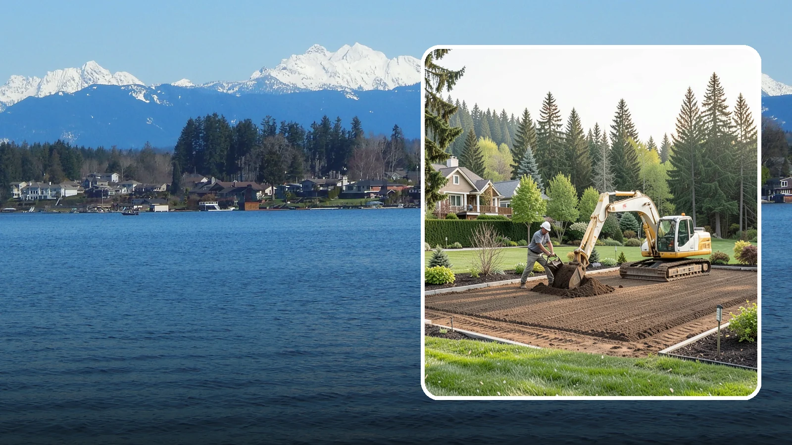 Excavation in Lake Stevens, Snohomish County, WA - Precise excavation for foundations, features, drainage, and landscape projects of all sizes.