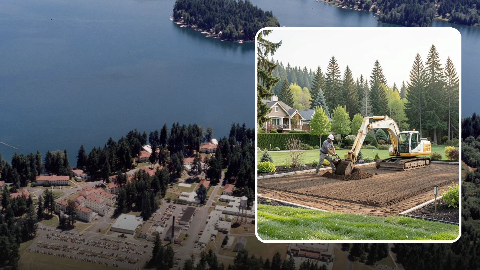 Excavation in Lakewood, Pierce County, WA - Precise excavation for foundations, features, drainage, and landscape projects of all sizes.