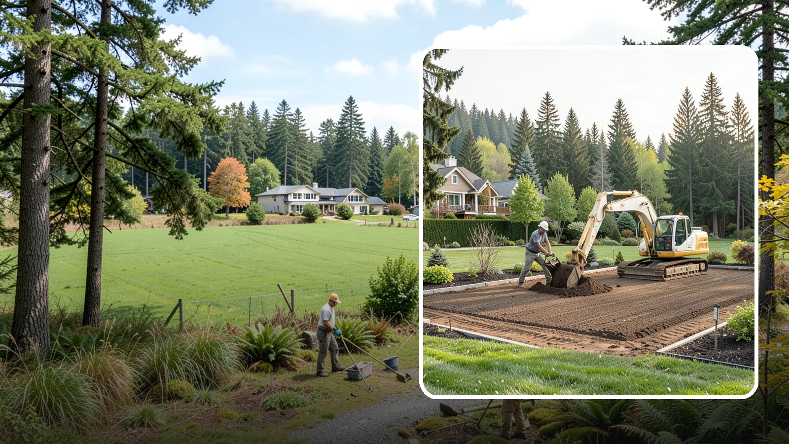 Excavation in Lyman, Skagit County, WA - Precise excavation for foundations, features, drainage, and landscape projects of all sizes.