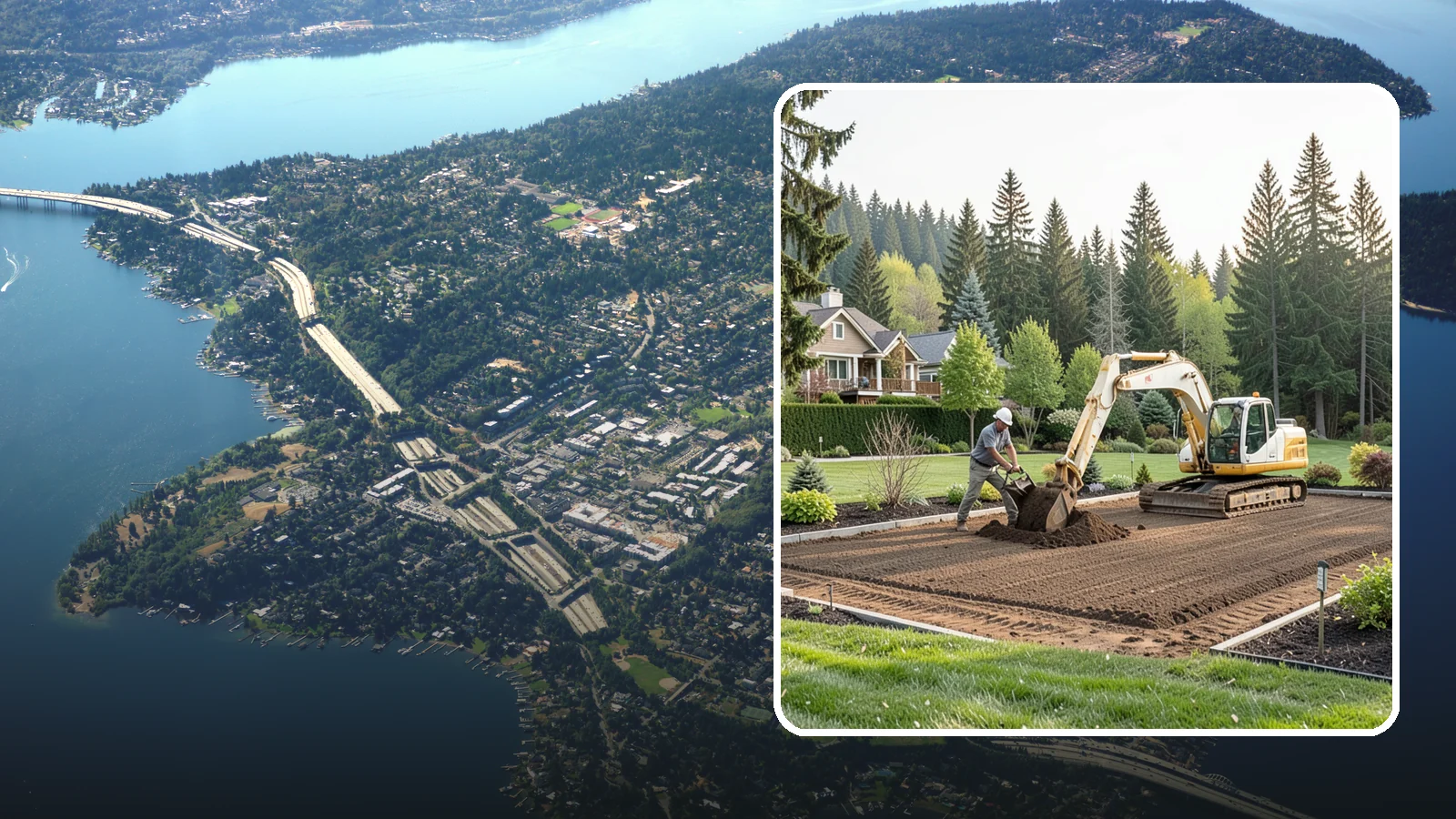 Excavation in Mercer Island, King County, WA - Precise excavation for foundations, features, drainage, and landscape projects of all sizes.