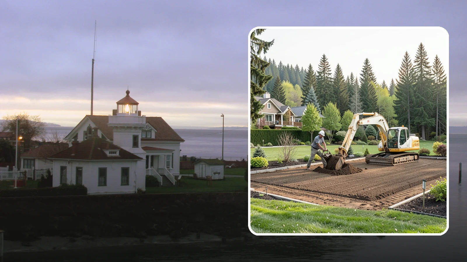Excavation in Mukilteo, Snohomish County, WA - Precise excavation for foundations, features, drainage, and landscape projects of all sizes.