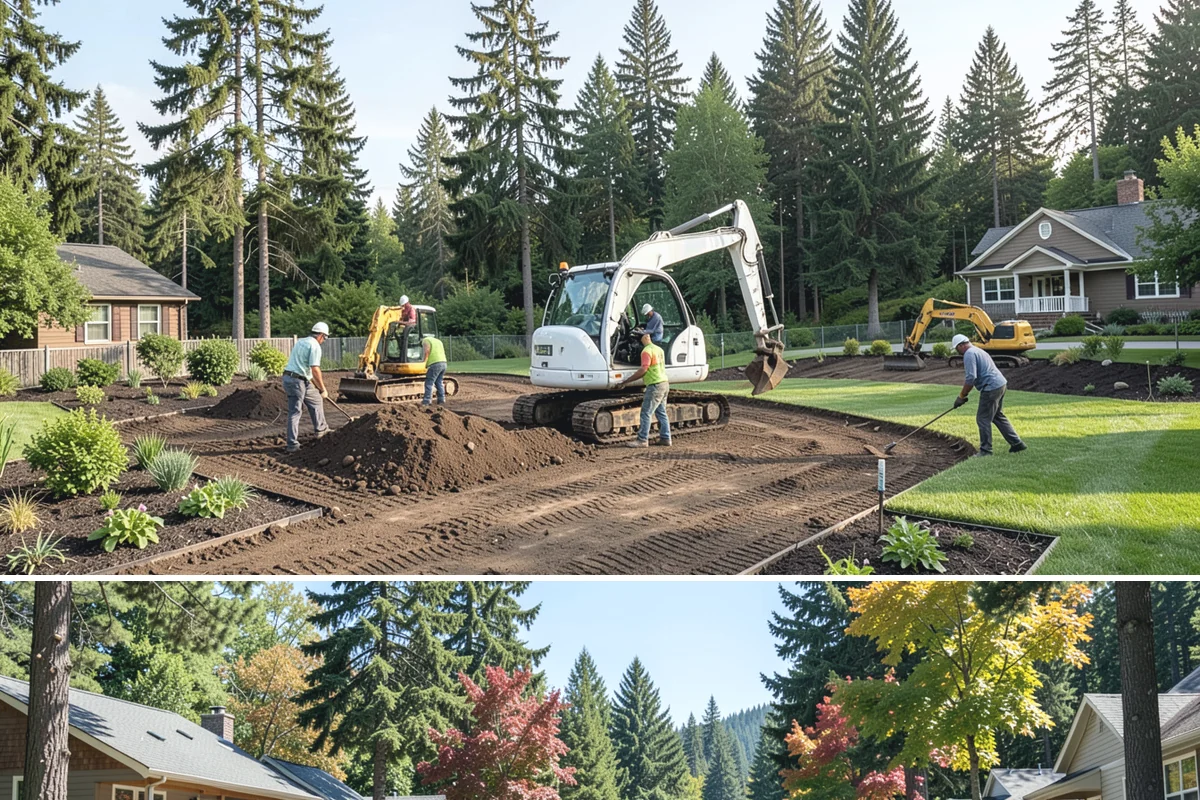 Excavation in Orting, Pierce County, WA - Best done in drier conditions.