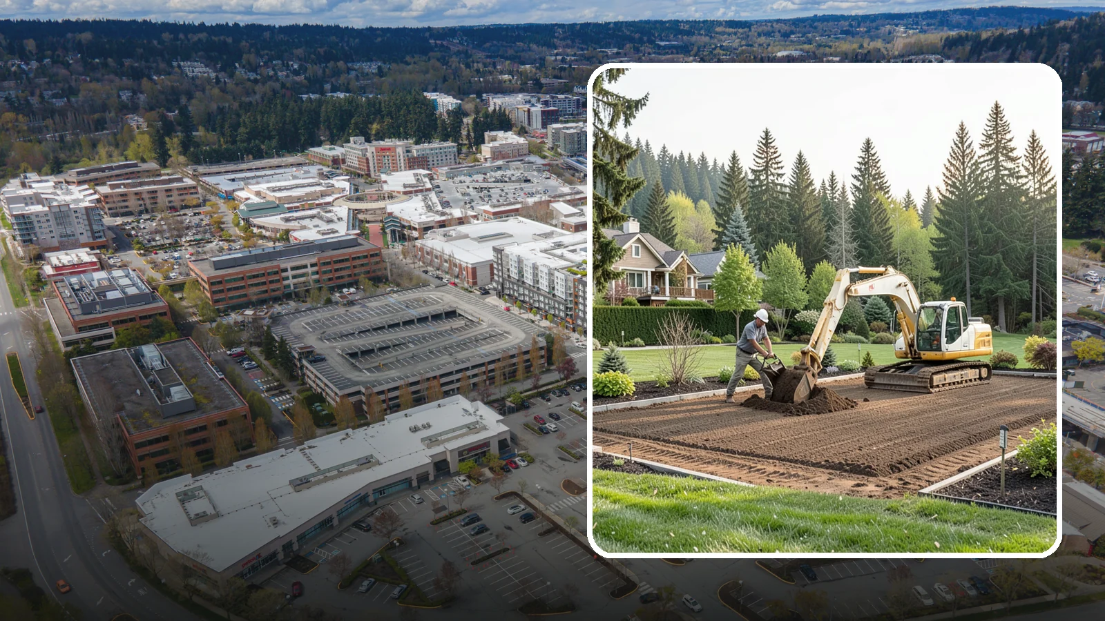 Excavation in Redmond, King County, WA - Precise excavation for foundations, features, drainage, and landscape projects of all sizes.