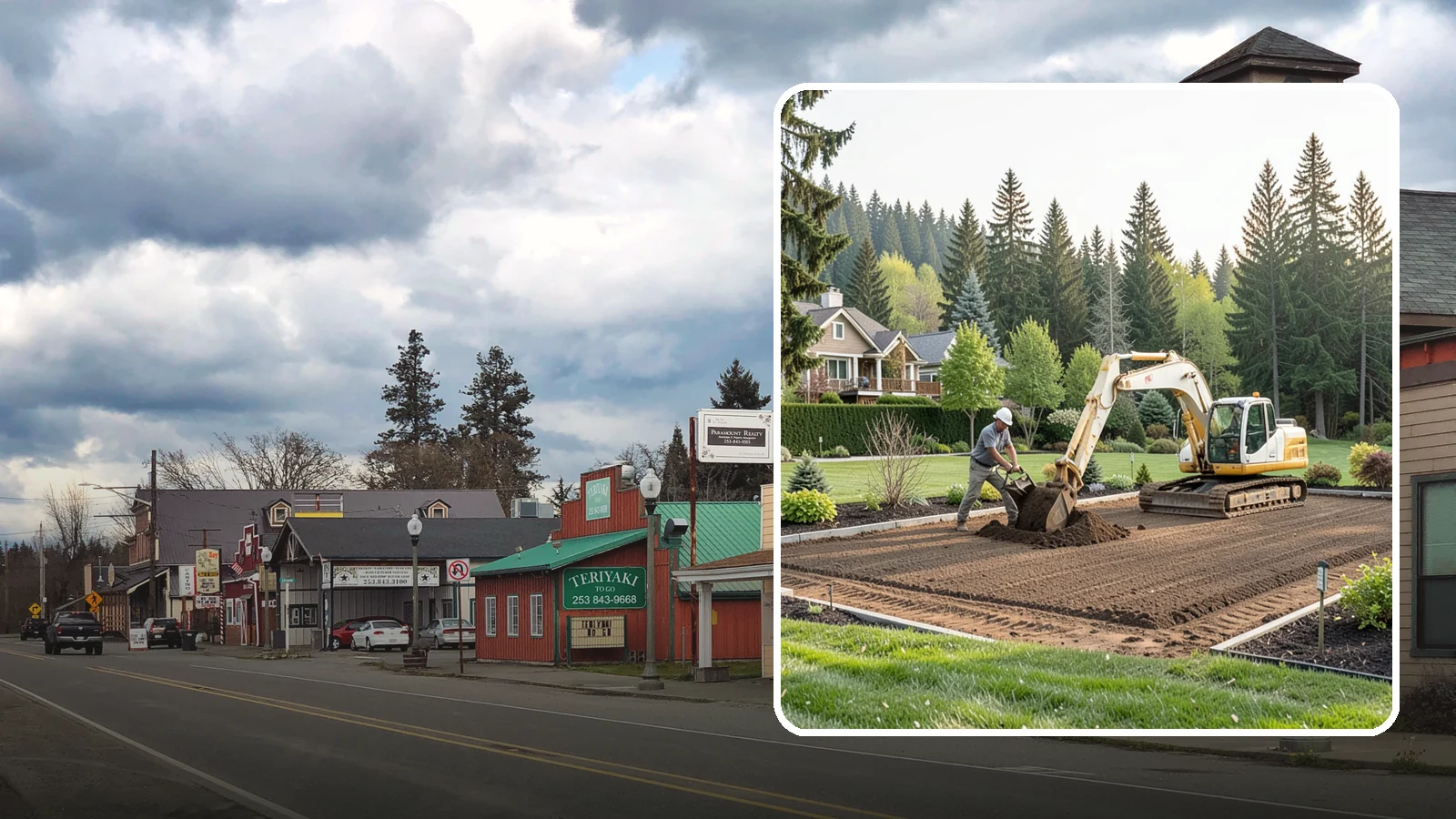 Excavation in Roy, Pierce County, WA - Precise excavation for foundations, features, drainage, and landscape projects of all sizes.