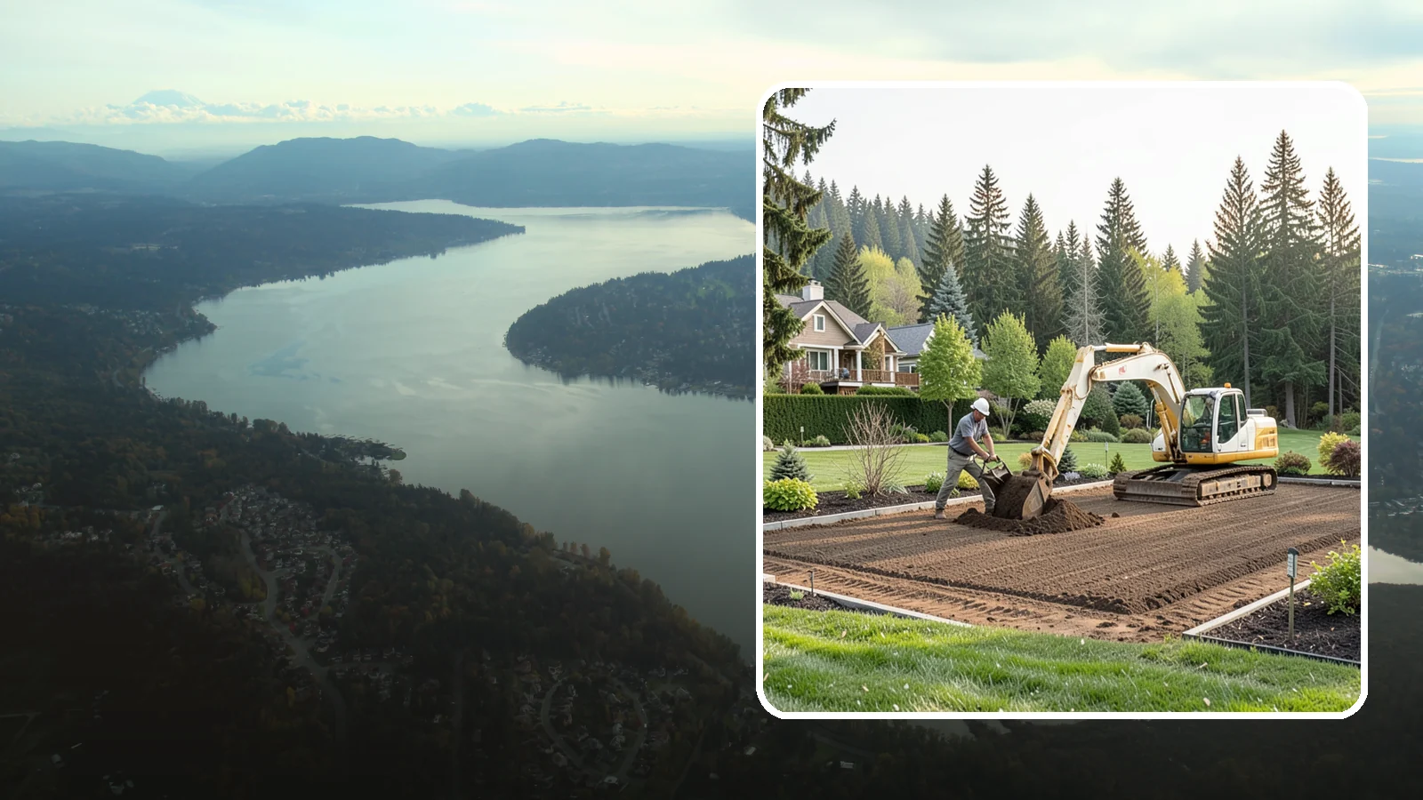 Excavation in Sammamish, King County, WA - Precise excavation for foundations, features, drainage, and landscape projects of all sizes.