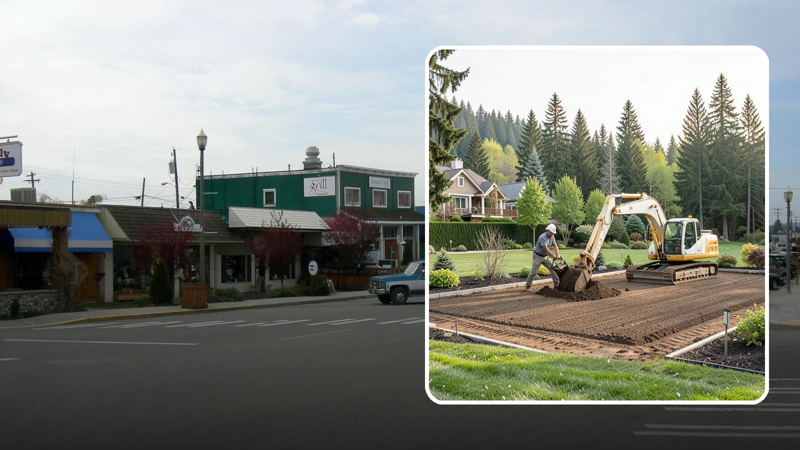 Excavation in Stanwood, Snohomish County, WA - Precise excavation for foundations, features, drainage, and landscape projects of all sizes.