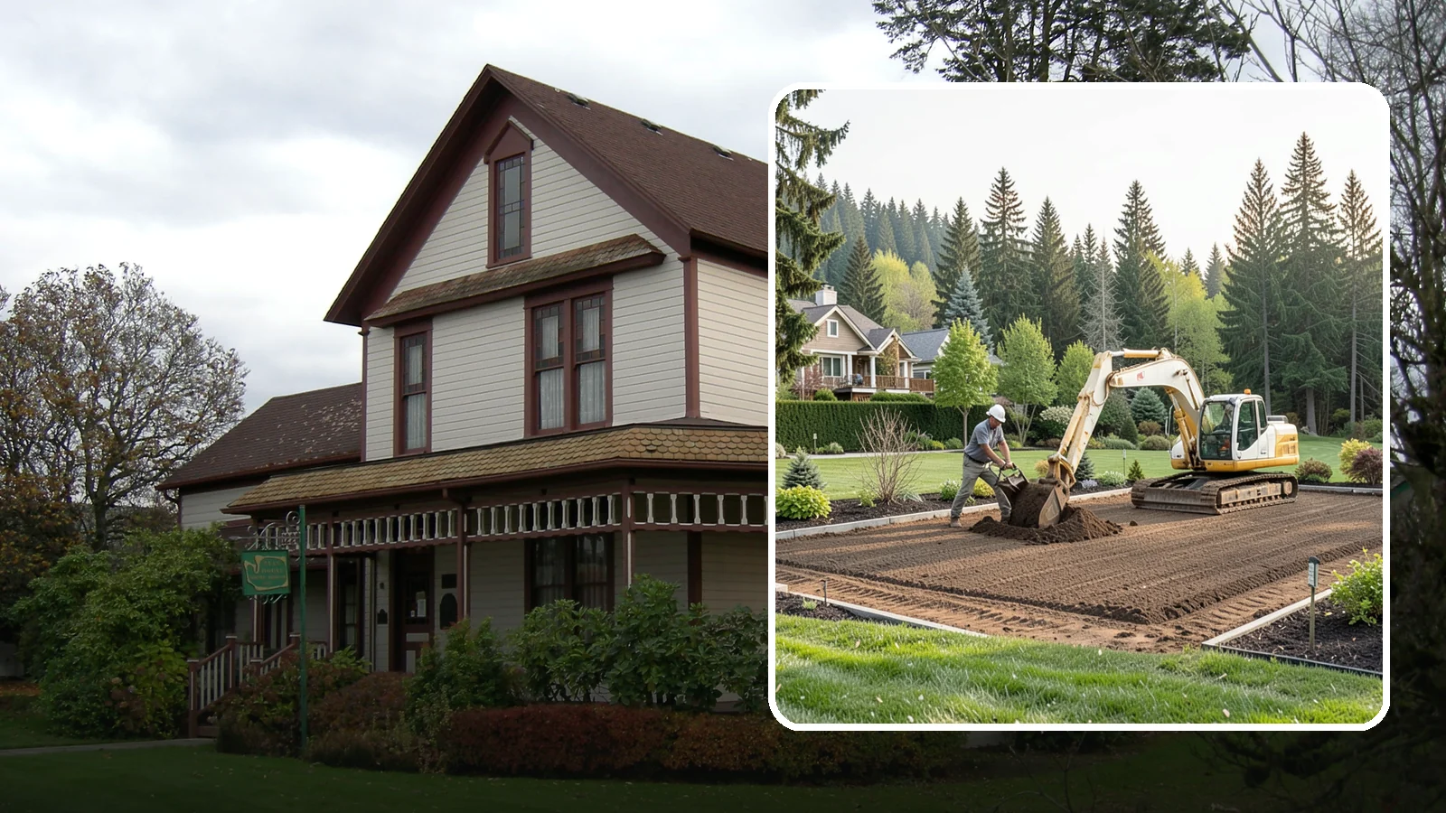 Excavation in Sumner, Pierce County, WA - Precise excavation for foundations, features, drainage, and landscape projects of all sizes.