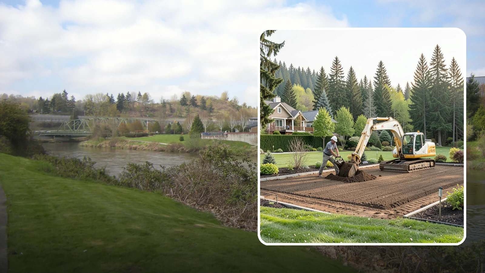 Excavation in Tukwila, King County, WA - Precise excavation for foundations, features, drainage, and landscape projects of all sizes.