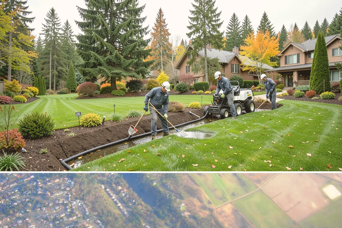 Exposed Aggregate Concrete in Algona, King County, WA - Warm, dry summer weather gives the precise cure timing needed to expose aggregate evenly and seal it before rain returns.