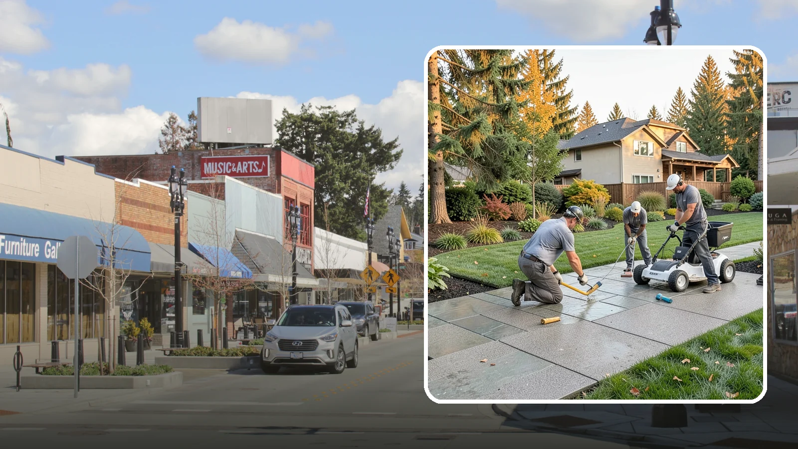 Exposed Aggregate Concrete in Bothell, King County, WA - We finish exposed aggregate concrete that delivers natural texture and exceptional slip resistance for rainy climates.