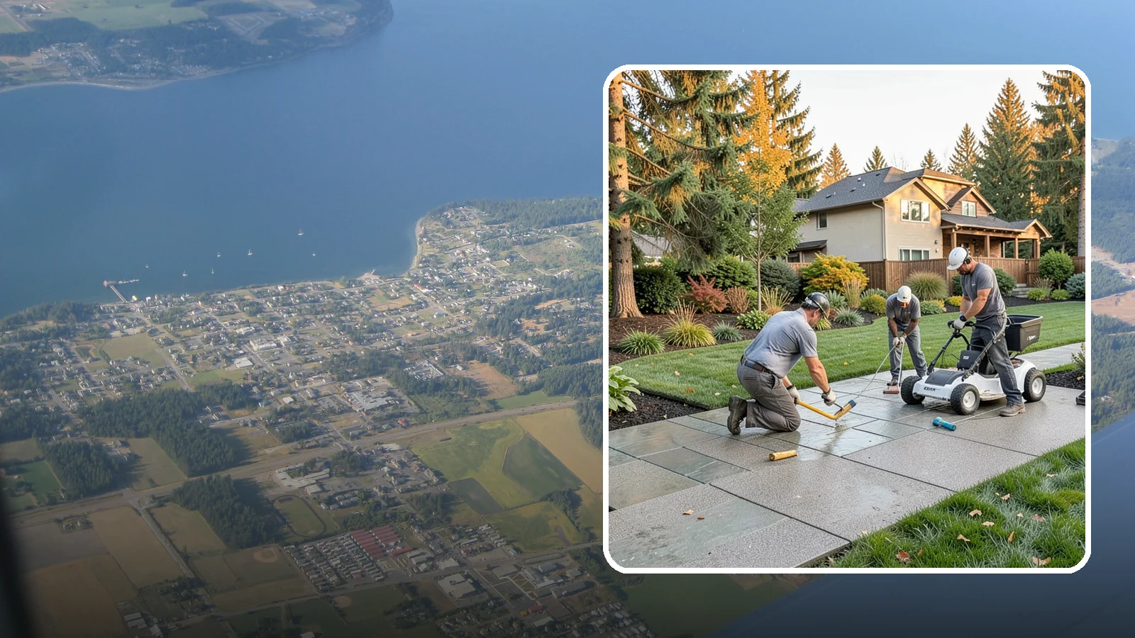 Exposed Aggregate Concrete in Coupeville, Island County, WA - We finish exposed aggregate concrete that delivers natural texture and exceptional slip resistance for rainy climates.