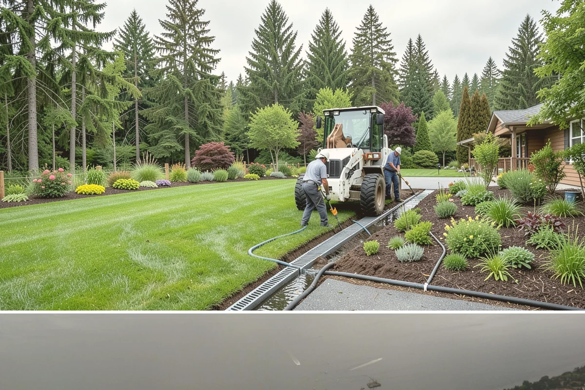 Exposed Aggregate Concrete in Des Moines, King County, WA - Warm, dry summer weather gives the precise cure timing needed to expose aggregate evenly and seal it before rain returns.