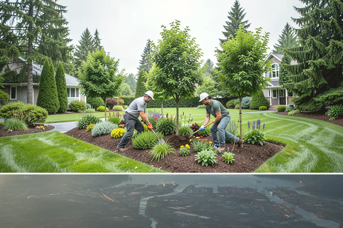 Exposed Aggregate Concrete in Fife, Pierce County, WA - Warm, dry summer weather gives the precise cure timing needed to expose aggregate evenly and seal it before rain returns.