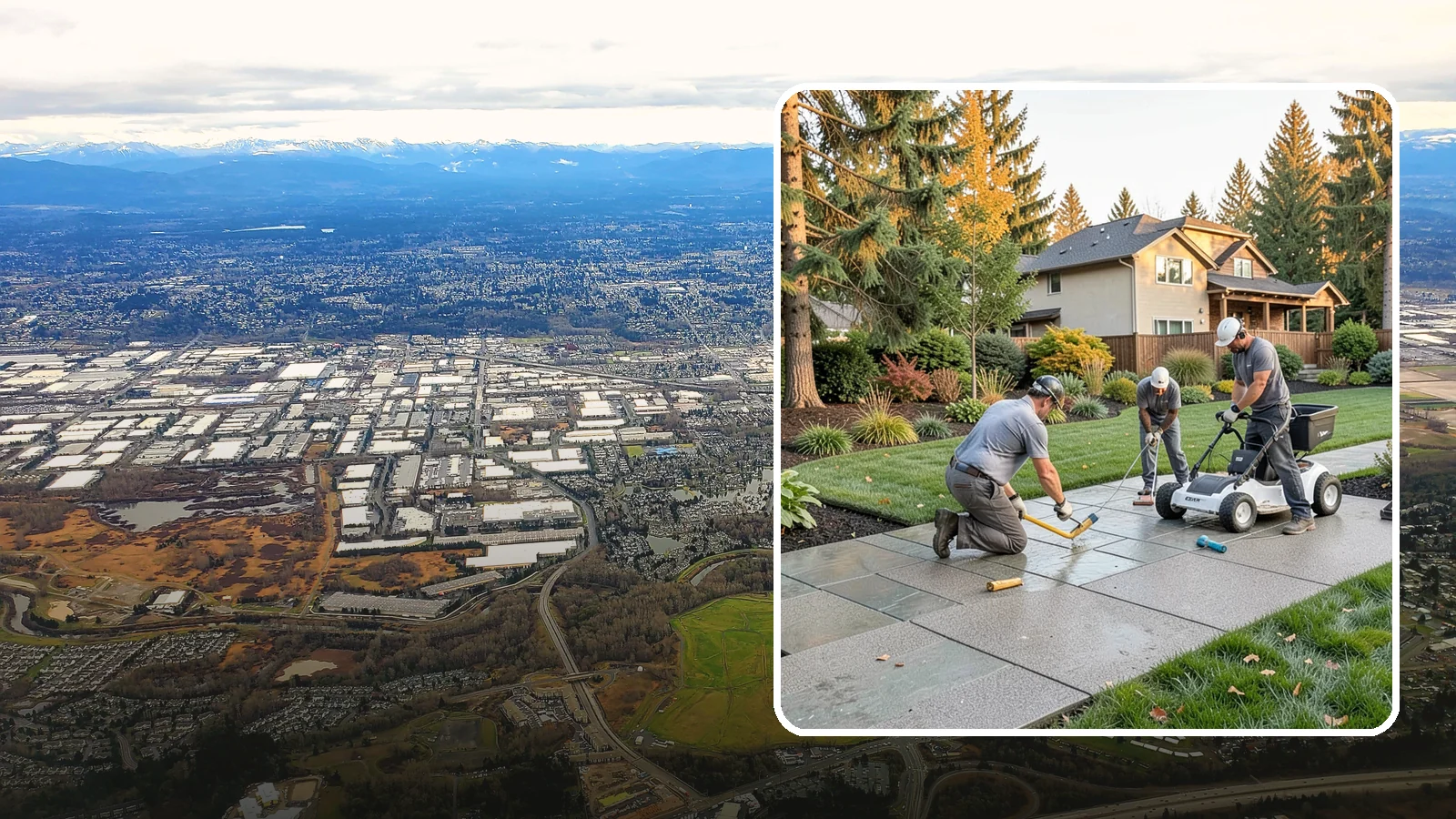 Exposed Aggregate Concrete in Kent, King County, WA - We finish exposed aggregate concrete that delivers natural texture and exceptional slip resistance for rainy climates.