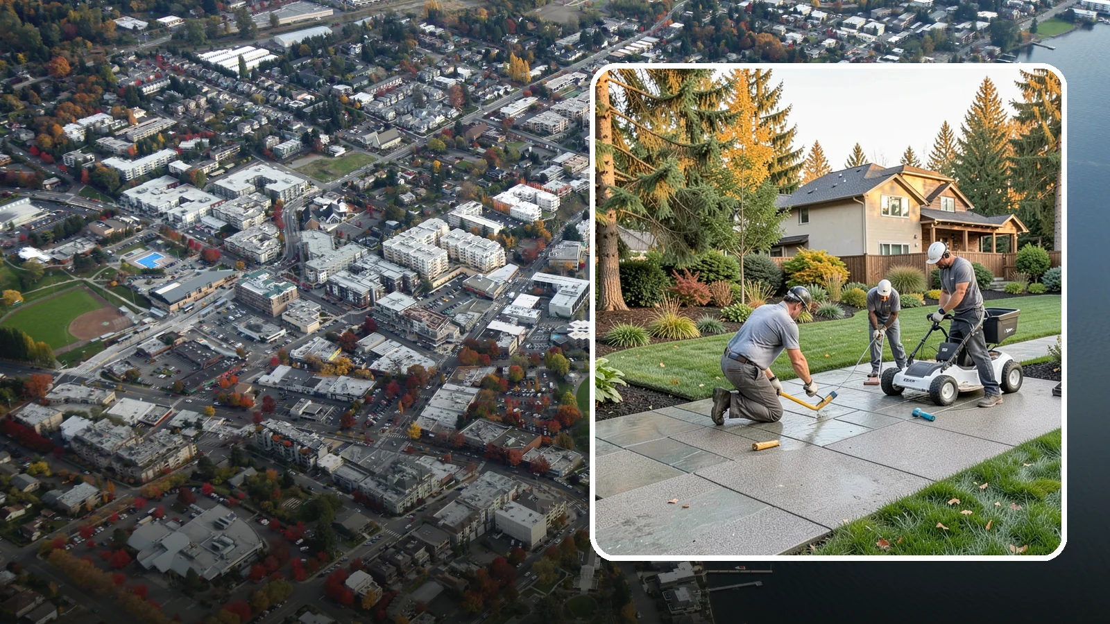 Exposed Aggregate Concrete in Kirkland, King County, WA - We finish exposed aggregate concrete that delivers natural texture and exceptional slip resistance for rainy climates.