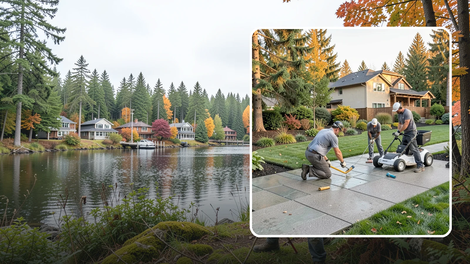 Exposed Aggregate Concrete in La Conner, Skagit County, WA - We finish exposed aggregate concrete that delivers natural texture and exceptional slip resistance for rainy climates.