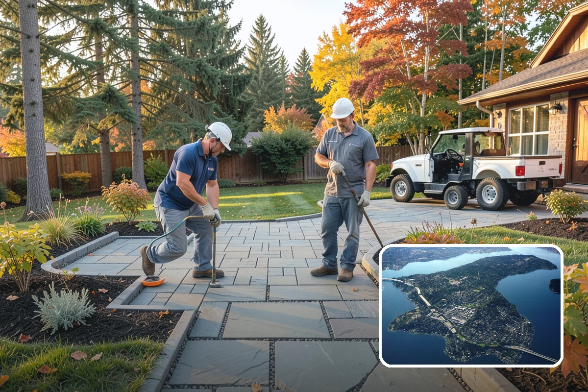 Exposed Aggregate Concrete in Mercer Island, King County, WA - Naturally textured surface offers superior wet-weather grip