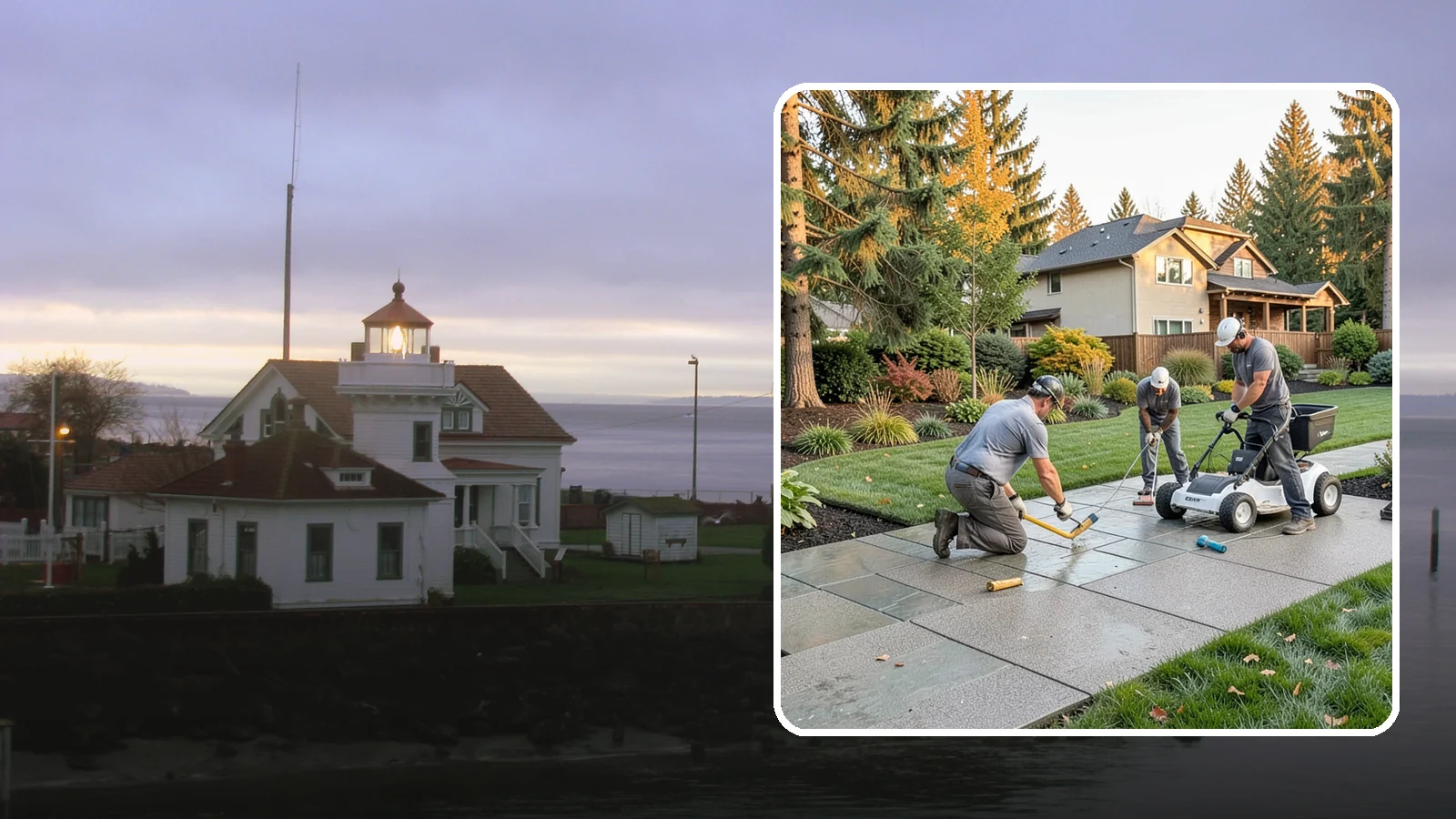 Exposed Aggregate Concrete in Mukilteo, Snohomish County, WA - We finish exposed aggregate concrete that delivers natural texture and exceptional slip resistance for rainy climates.