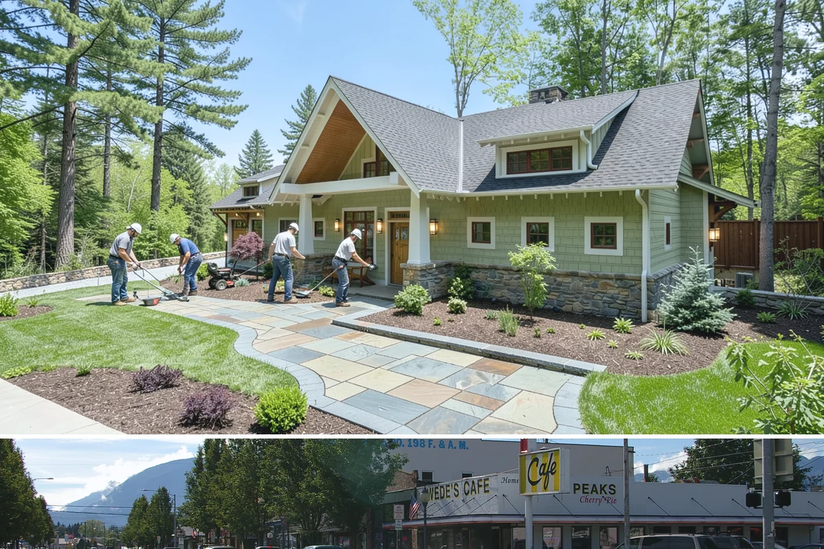 Exposed Aggregate Concrete in North Bend, King County, WA - Warm, dry summer weather gives the precise cure timing needed to expose aggregate evenly and seal it before rain returns.