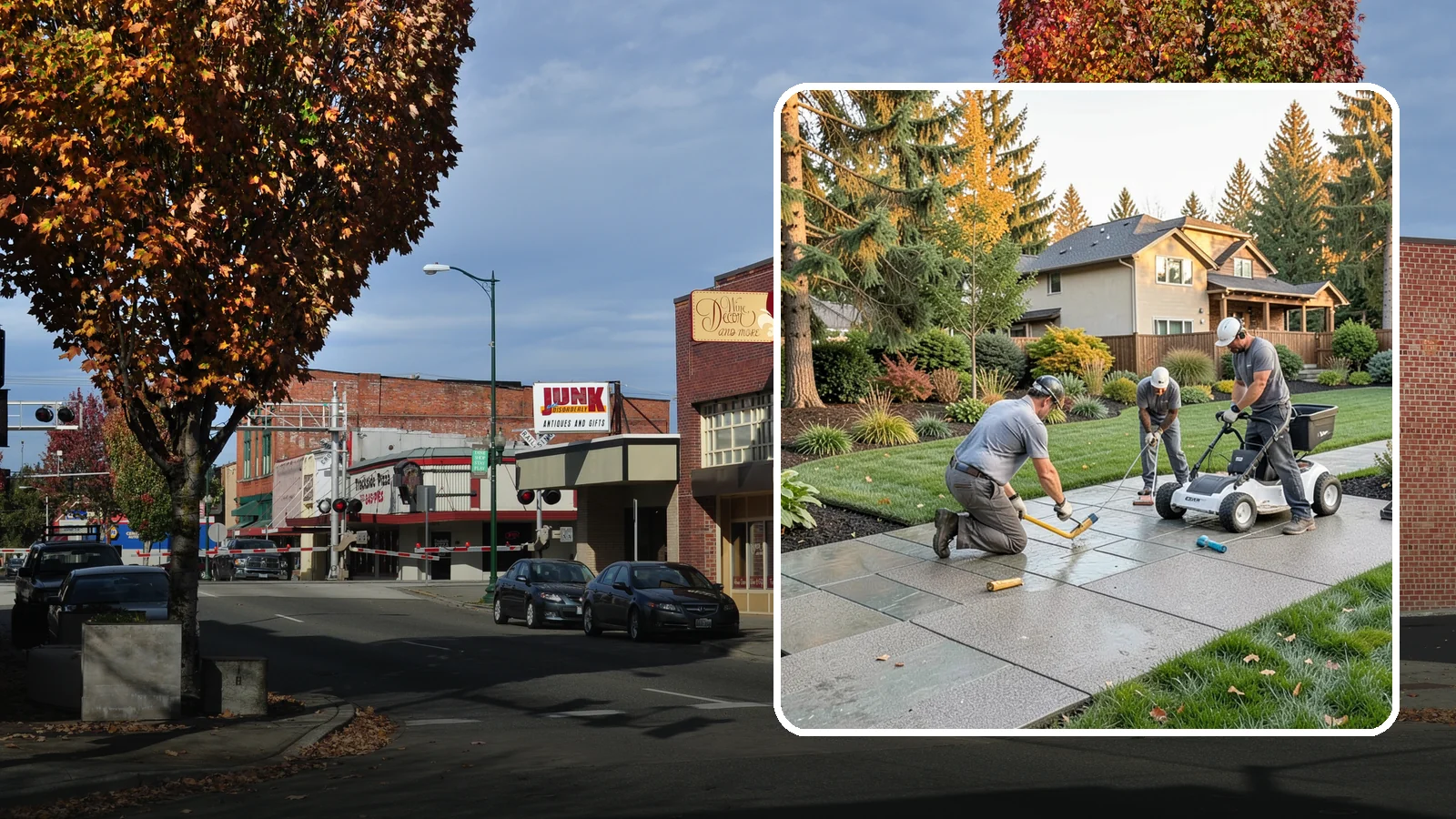 Exposed Aggregate Concrete in Puyallup, Pierce County, WA - We finish exposed aggregate concrete that delivers natural texture and exceptional slip resistance for rainy climates.