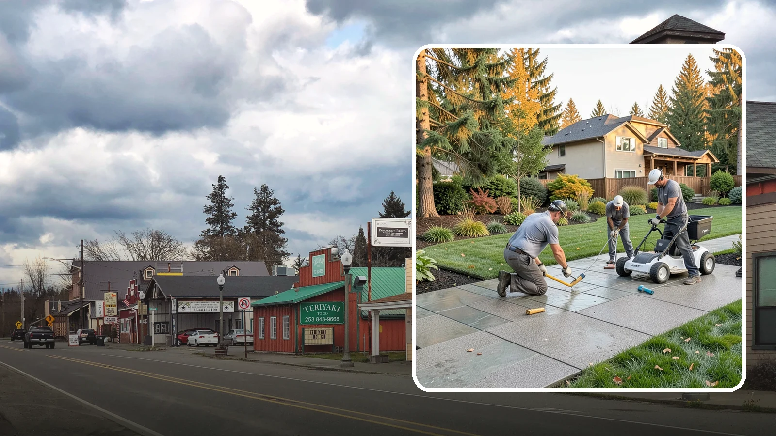 Exposed Aggregate Concrete in Roy, Pierce County, WA - We finish exposed aggregate concrete that delivers natural texture and exceptional slip resistance for rainy climates.