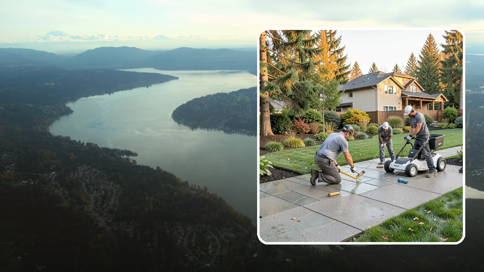Exposed Aggregate Concrete in Sammamish, King County, WA - We finish exposed aggregate concrete that delivers natural texture and exceptional slip resistance for rainy climates.