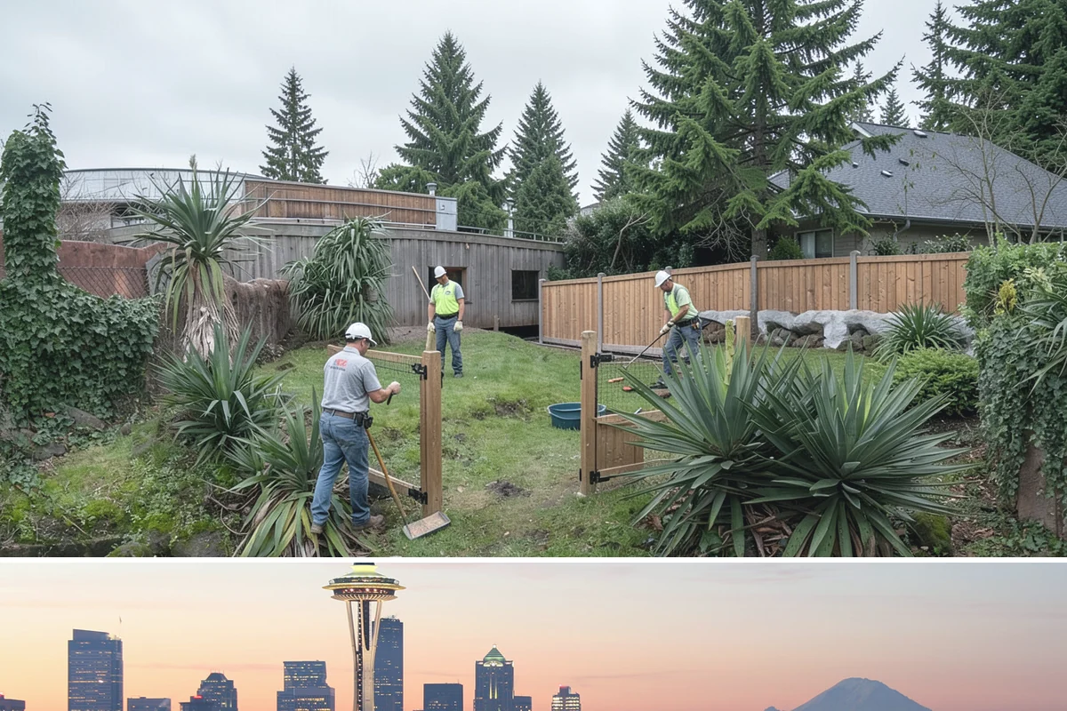 Exposed Aggregate Concrete in Seattle, King County, WA - Warm, dry summer weather gives the precise cure timing needed to expose aggregate evenly and seal it before rain returns.