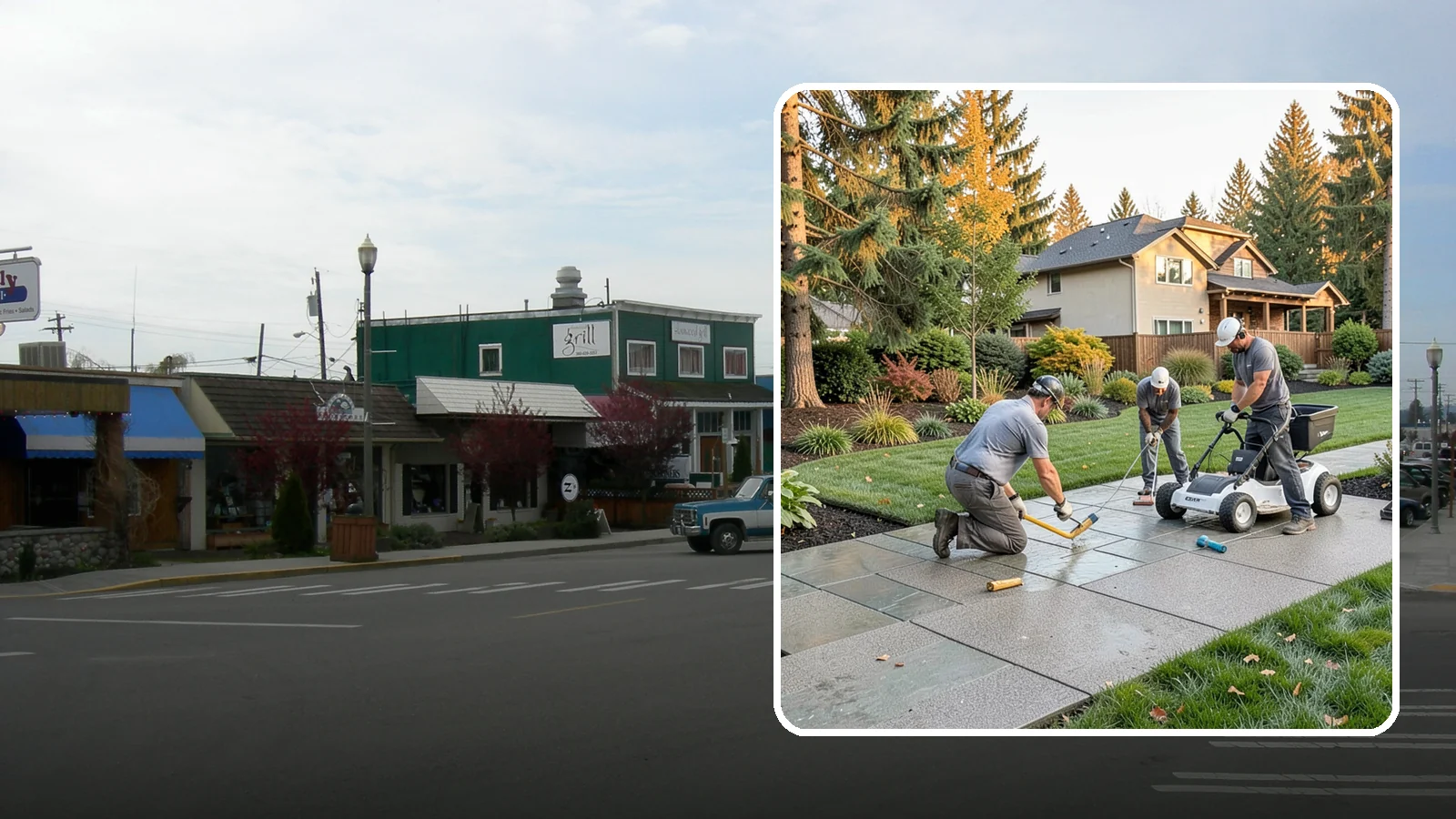 Exposed Aggregate Concrete in Stanwood, Snohomish County, WA - We finish exposed aggregate concrete that delivers natural texture and exceptional slip resistance for rainy climates.