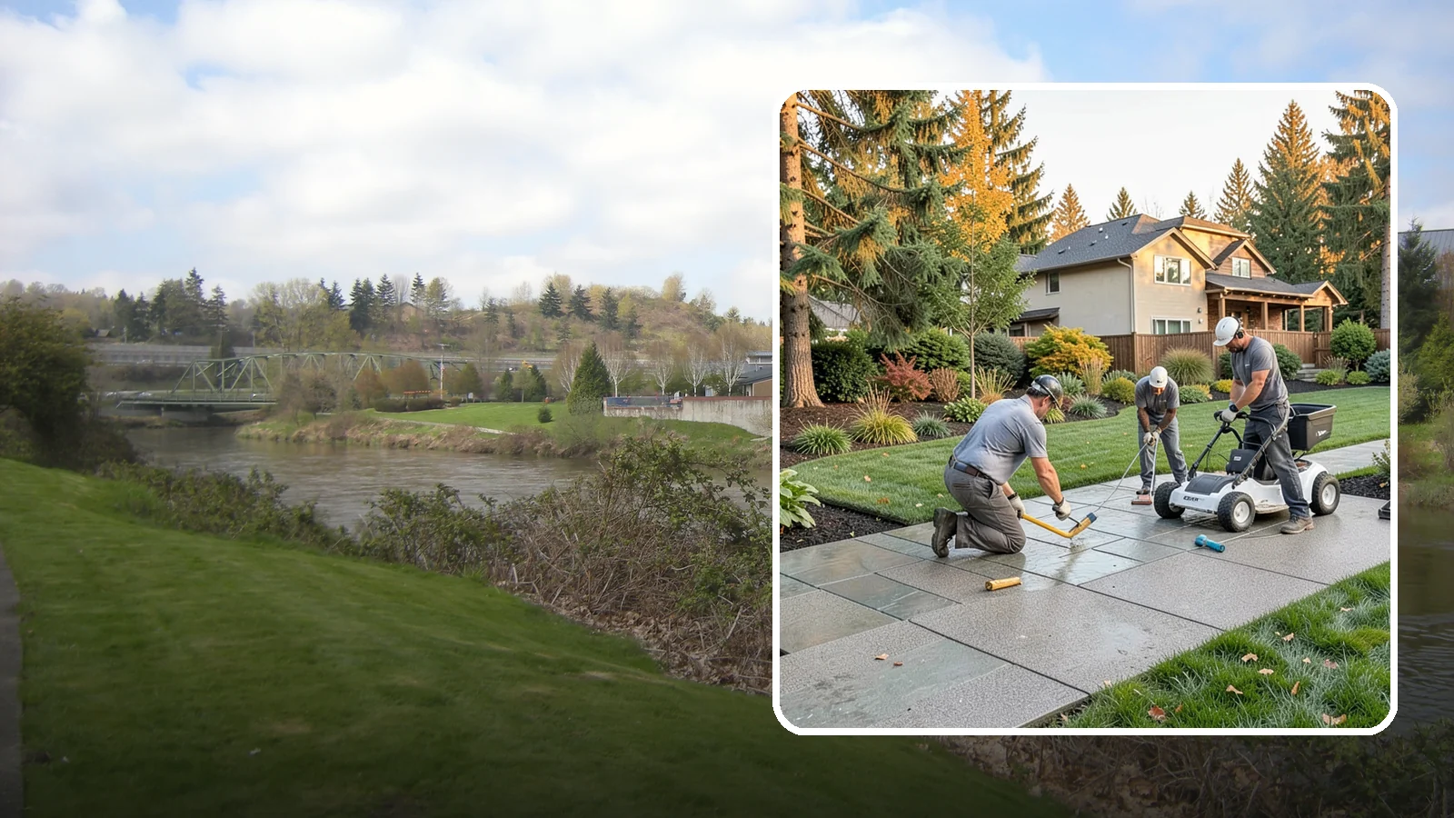 Exposed Aggregate Concrete in Tukwila, King County, WA - We finish exposed aggregate concrete that delivers natural texture and exceptional slip resistance for rainy climates.
