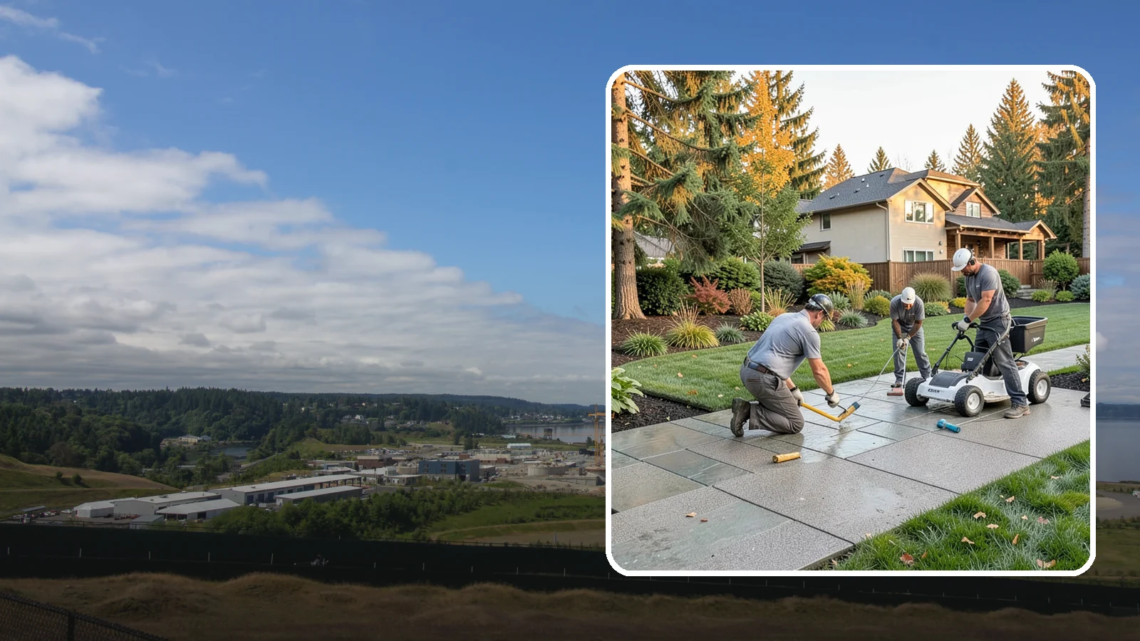 Exposed Aggregate Concrete in University Place, Pierce County, WA - We finish exposed aggregate concrete that delivers natural texture and exceptional slip resistance for rainy climates.