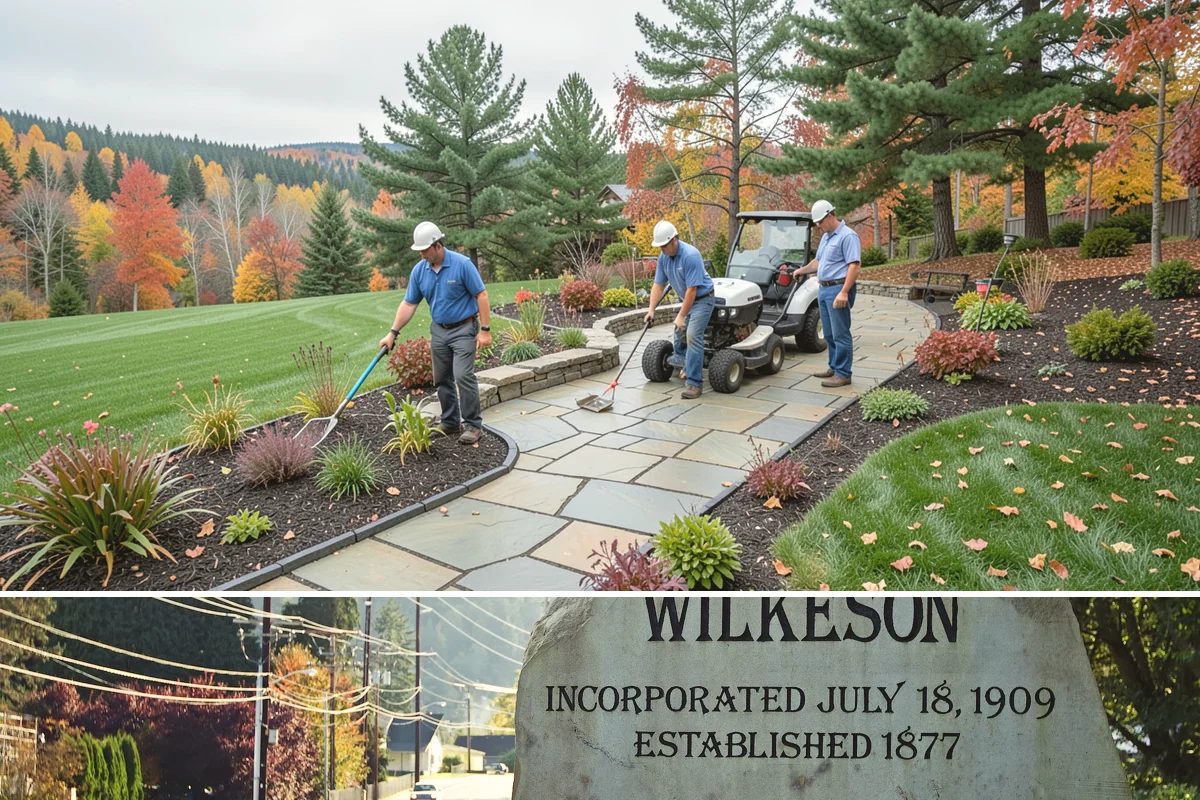 Exposed Aggregate Concrete in Wilkeson, Pierce County, WA - Warm, dry summer weather gives the precise cure timing needed to expose aggregate evenly and seal it before rain returns.