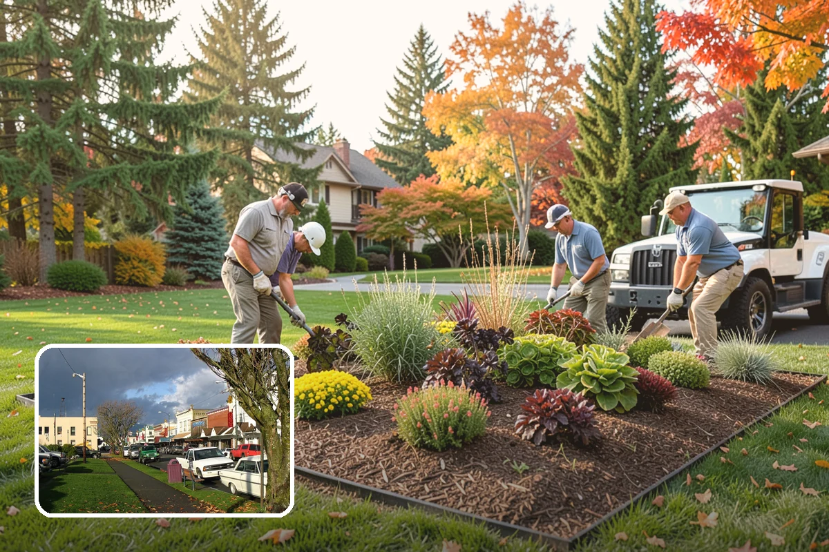 Fall Cleanup in Arlington, Snohomish County, WA - Removes smothering leaf drop