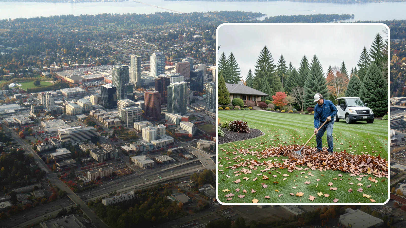 Fall Cleanup in Bellevue, King County, WA - A comprehensive fall cleanup that clears leaves and debris and prepares your landscape for winter.